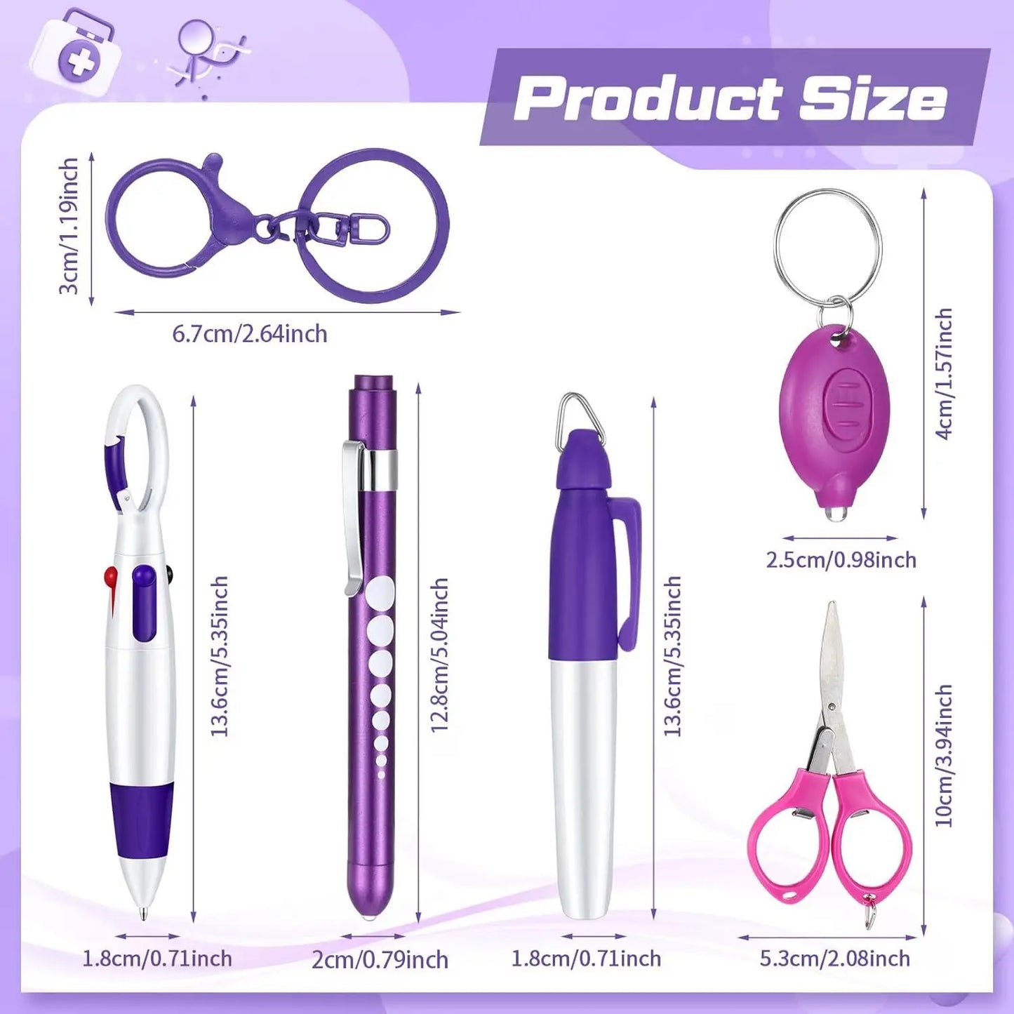 6-in-1 Multifunctional Nurse's Pen Keychain Set